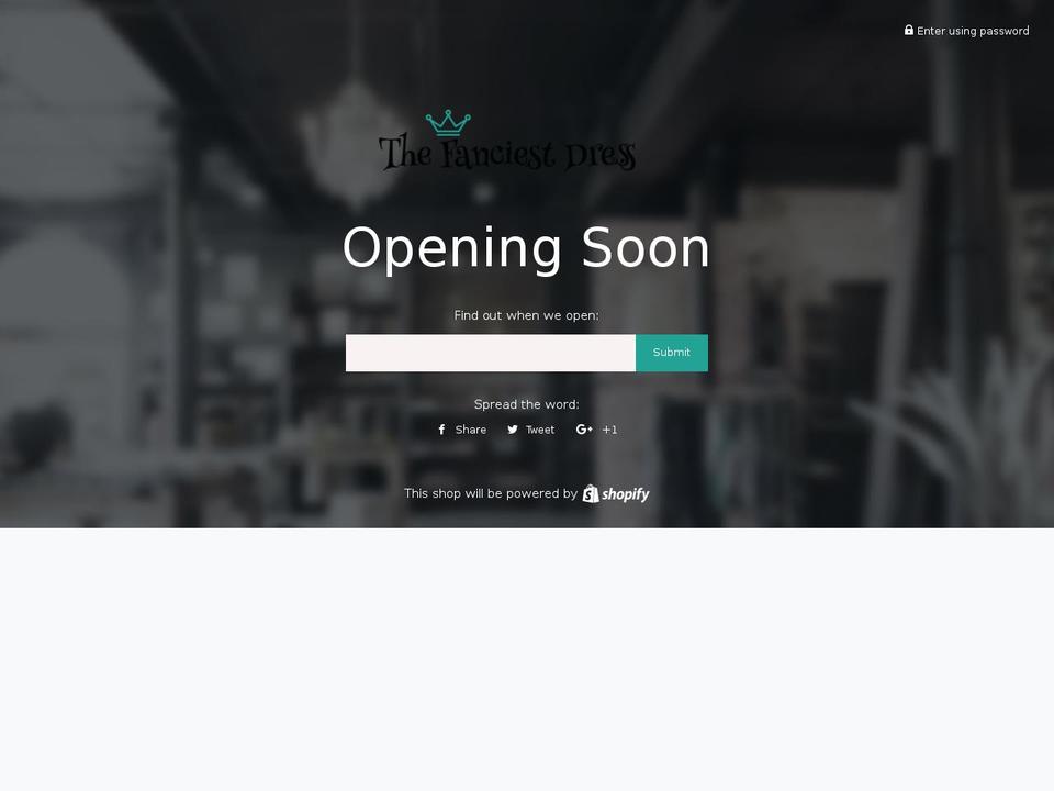 thefanciestdress.com shopify website screenshot