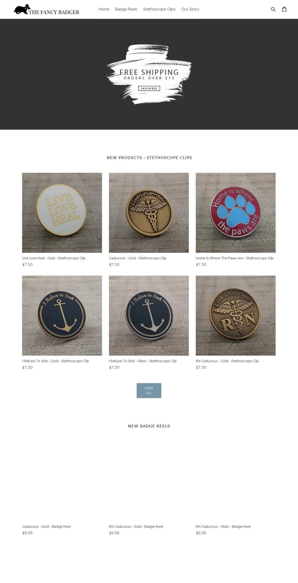 thefancybadger.com shopify website screenshot