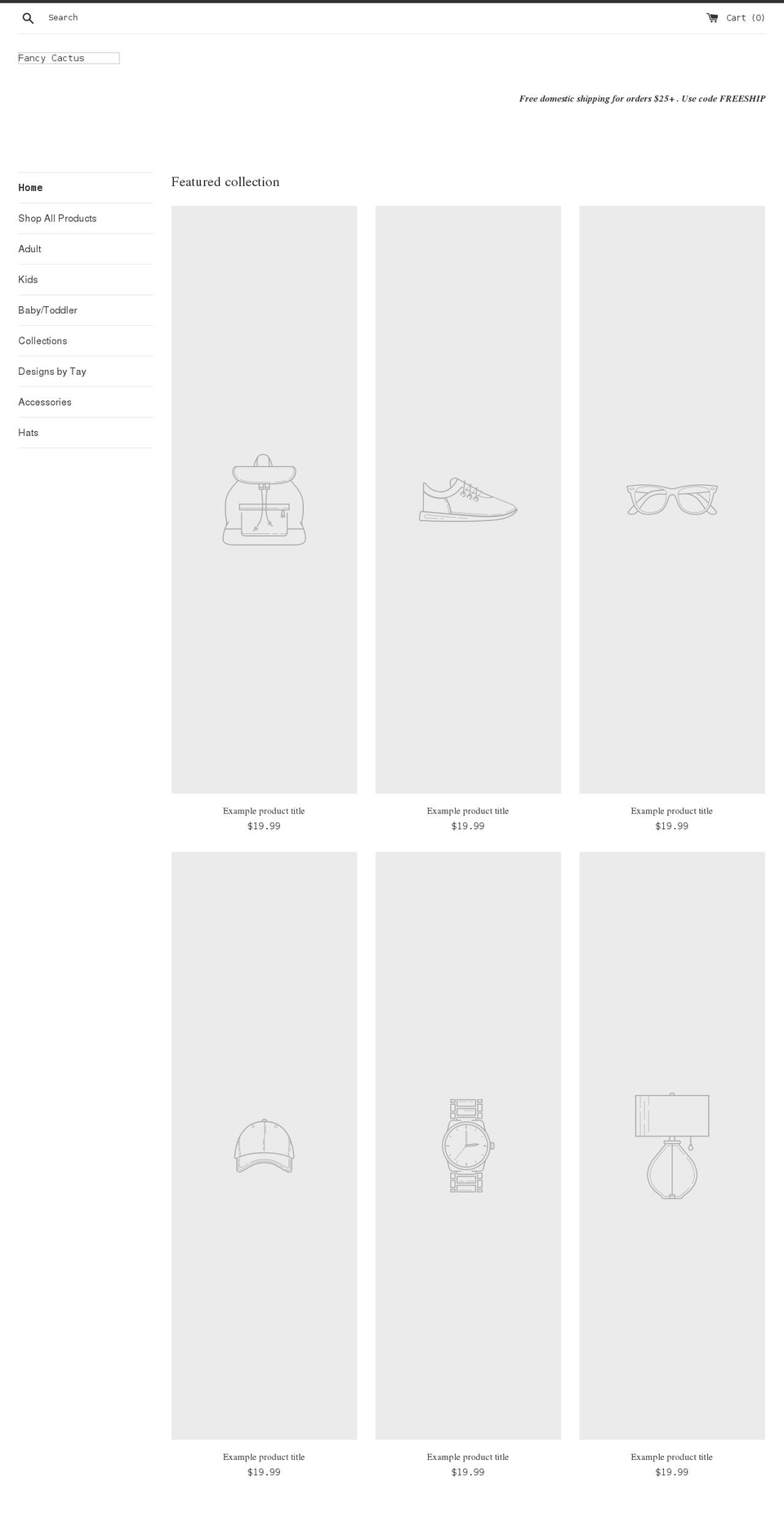 thefancycactus.com shopify website screenshot
