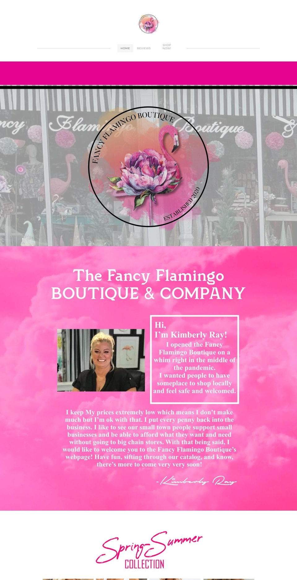 thefancyflamingoboutique.com — Shopify storefront screenshot