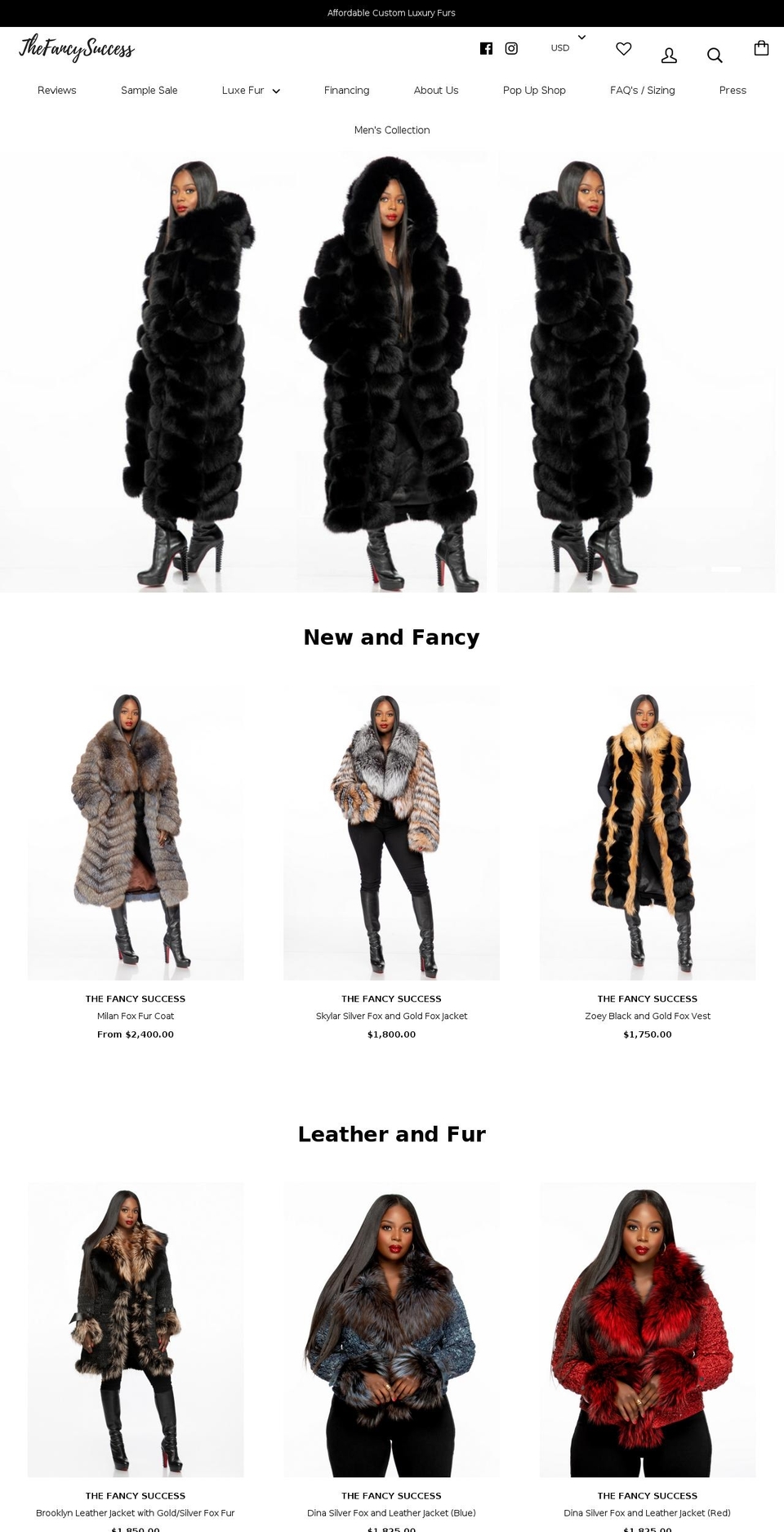 thefancysuccess.net shopify website screenshot