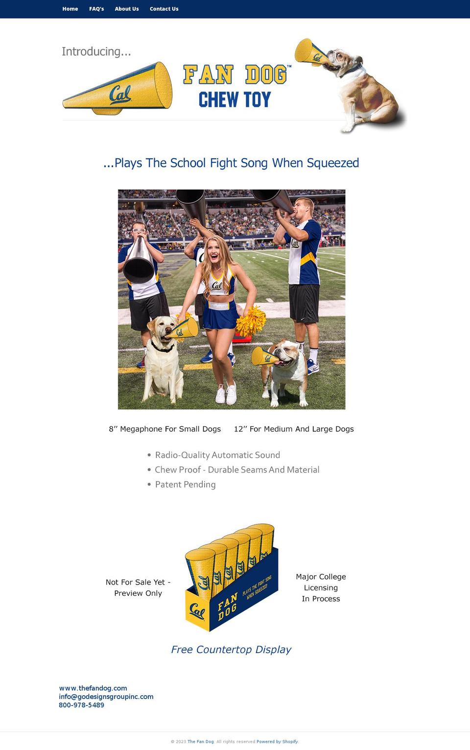 thefandog.com shopify website screenshot