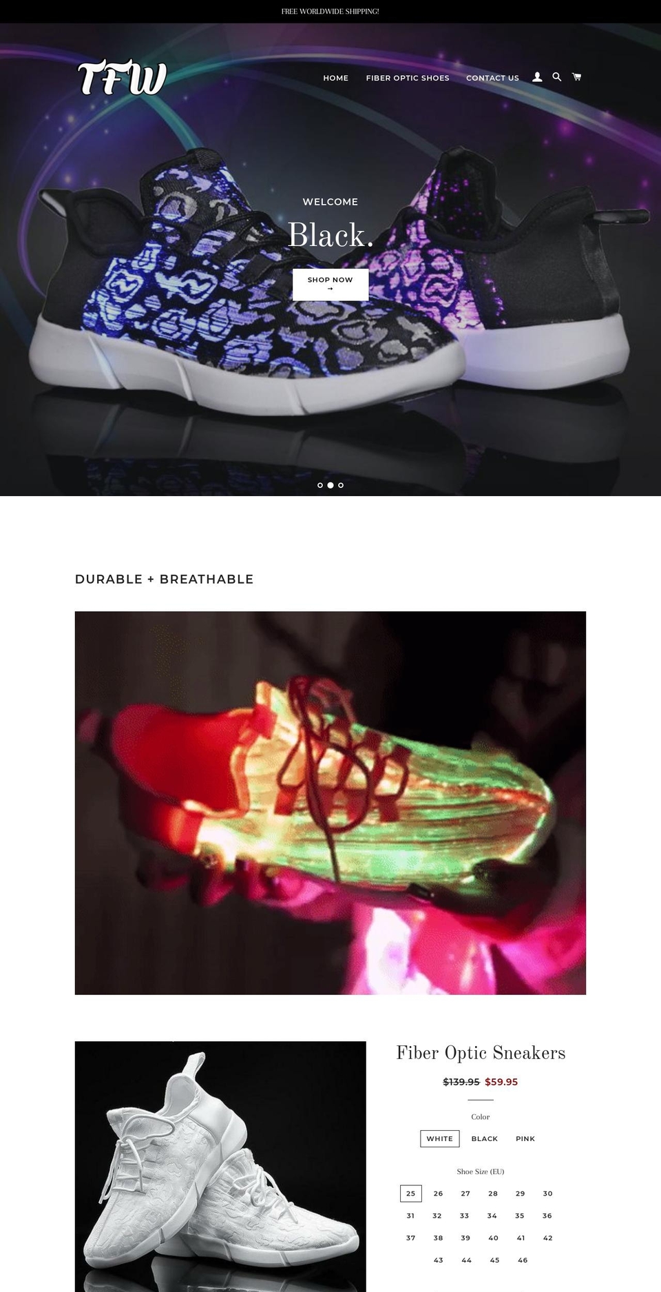 thefanworld.com shopify website screenshot