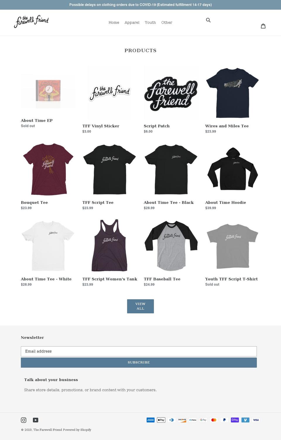 thefarewellfriend.com shopify website screenshot