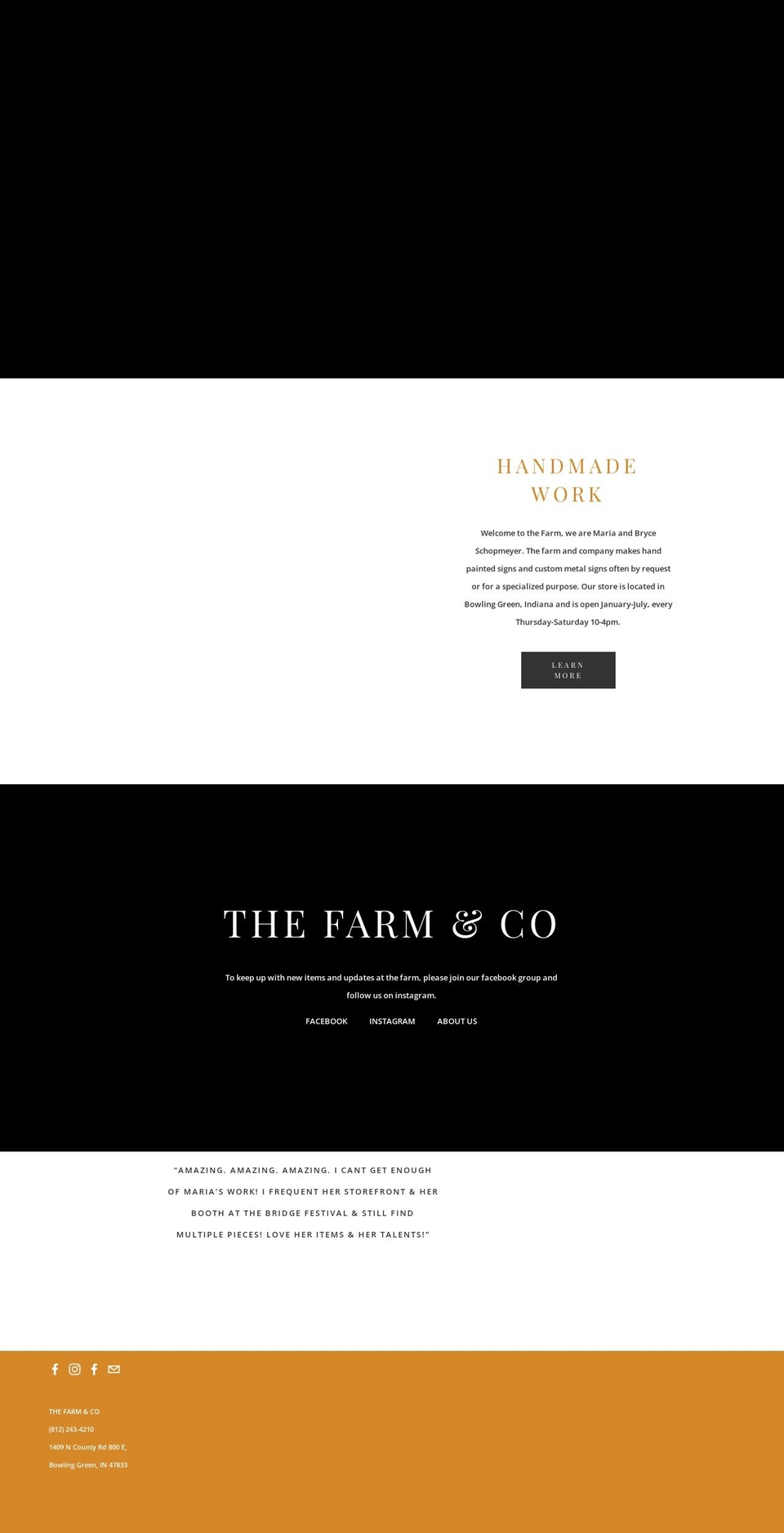 thefarmandcompany.com — Shopify storefront screenshot