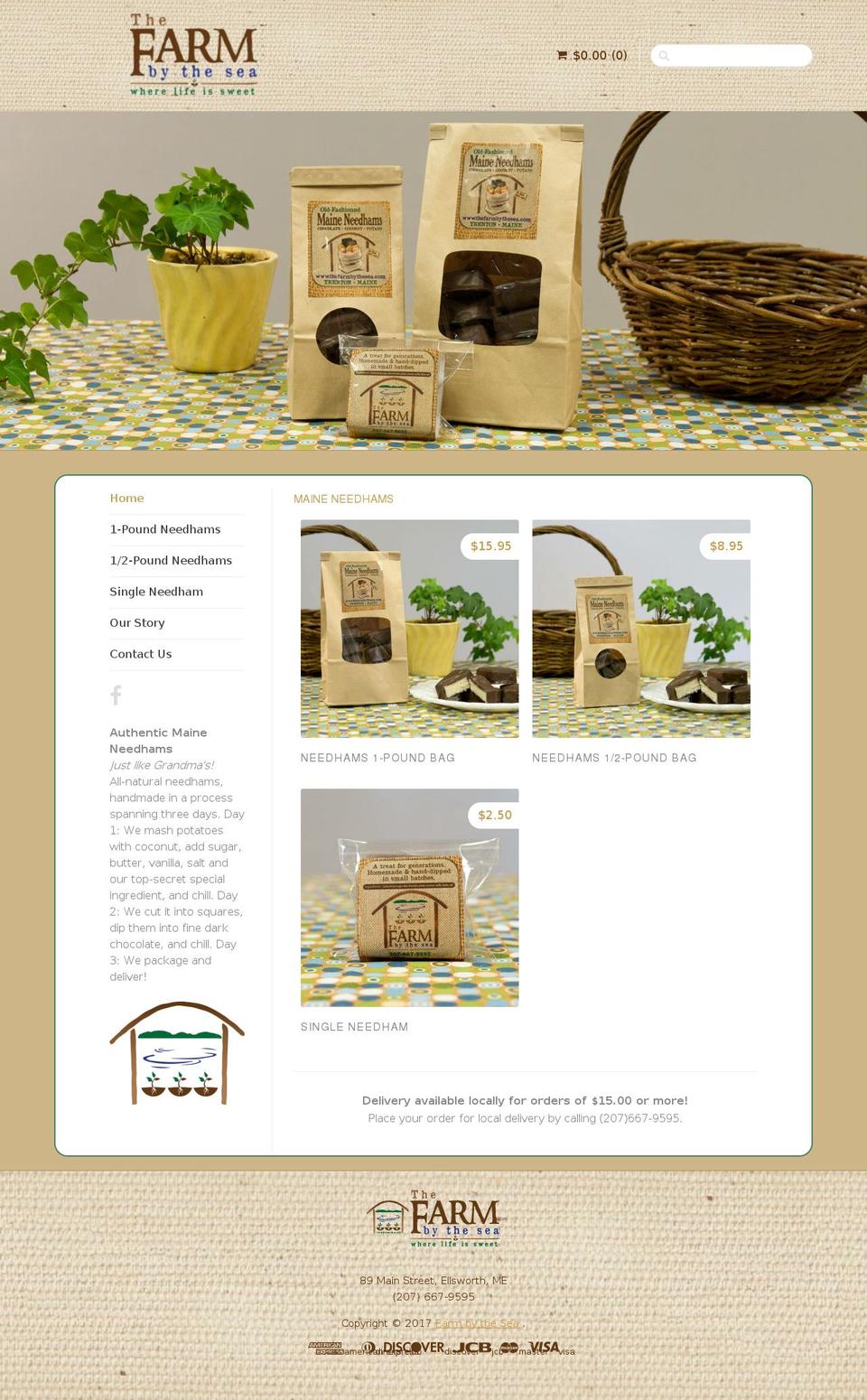 Sugar Shopify theme site example thefarmbythesea.com