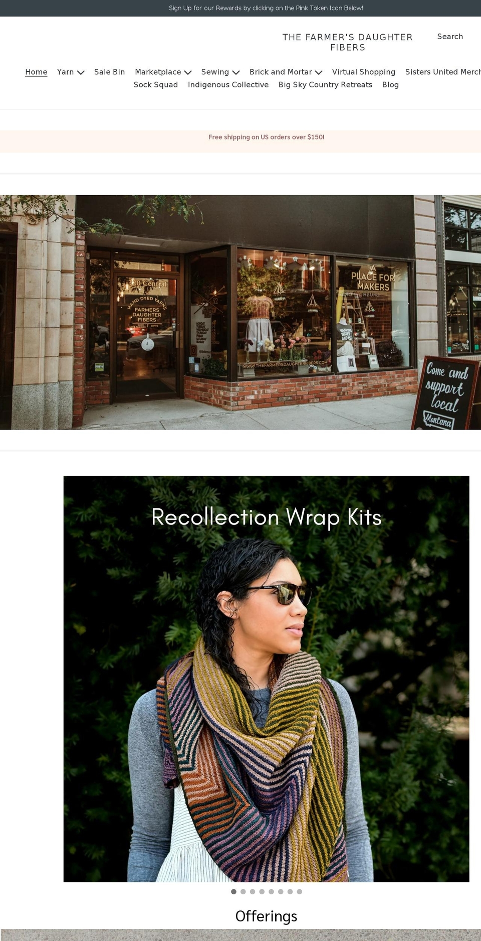 thefarmersdaughterfibers.com shopify website screenshot
