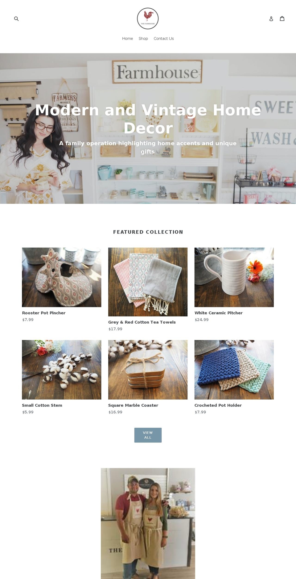 thefarmhousedowntown.com — Shopify storefront screenshot