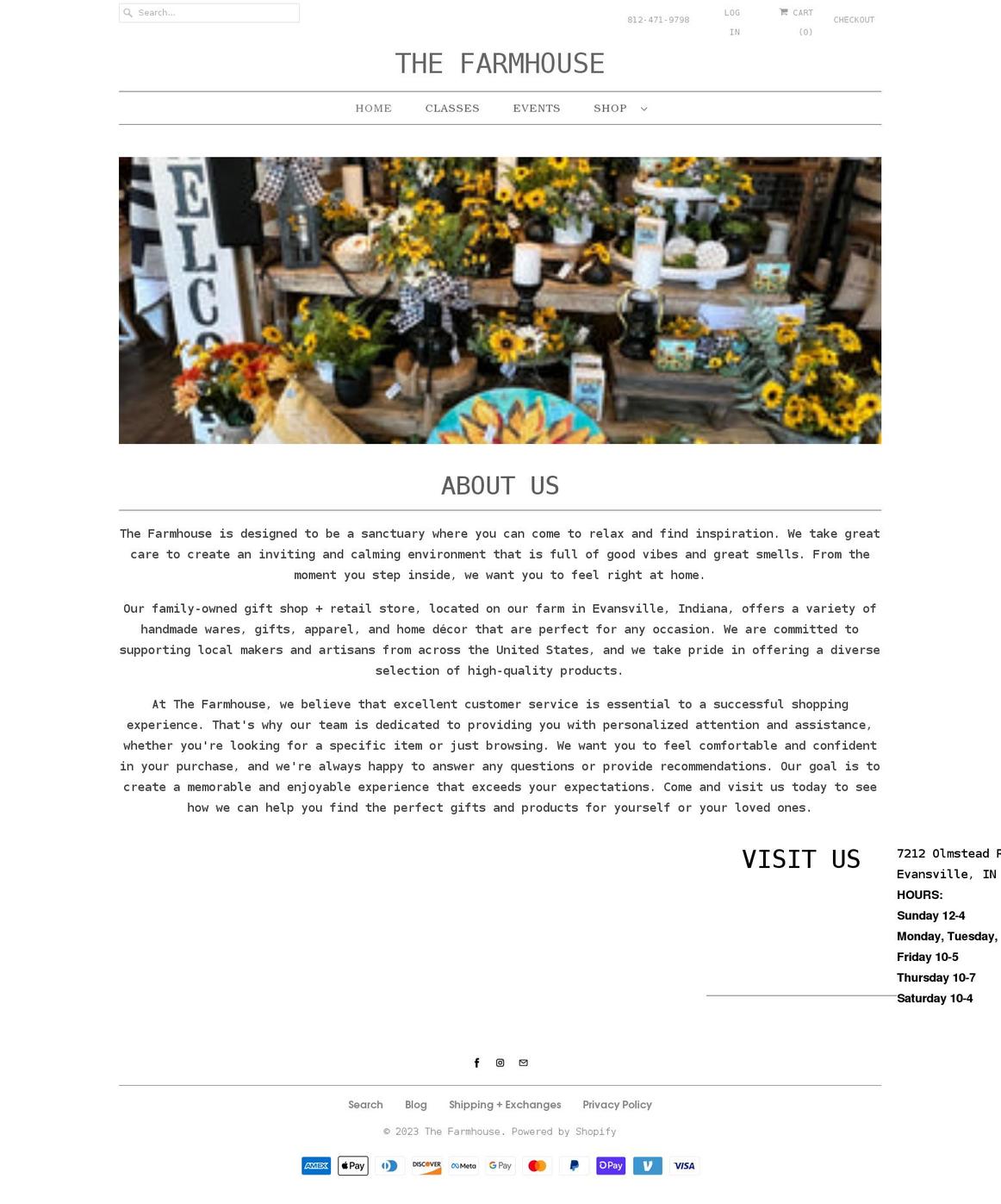 thefarmhousewaresanddecor.com shopify website screenshot
