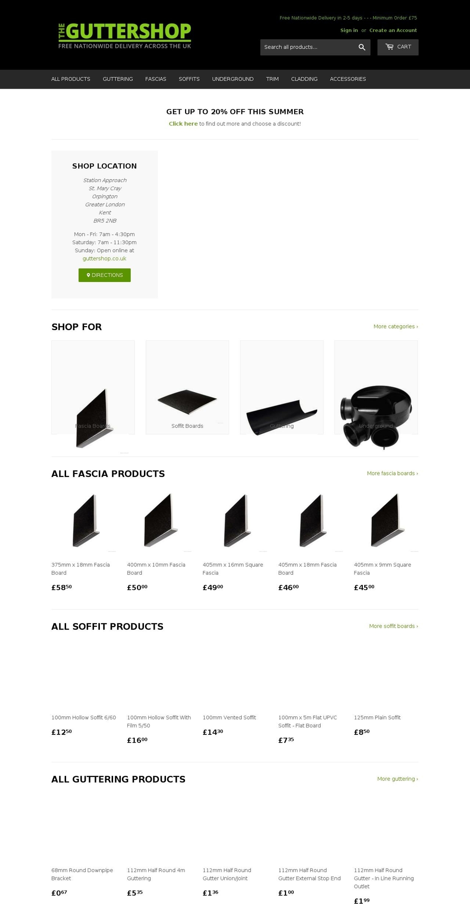 thefasciashop.com — Shopify storefront screenshot