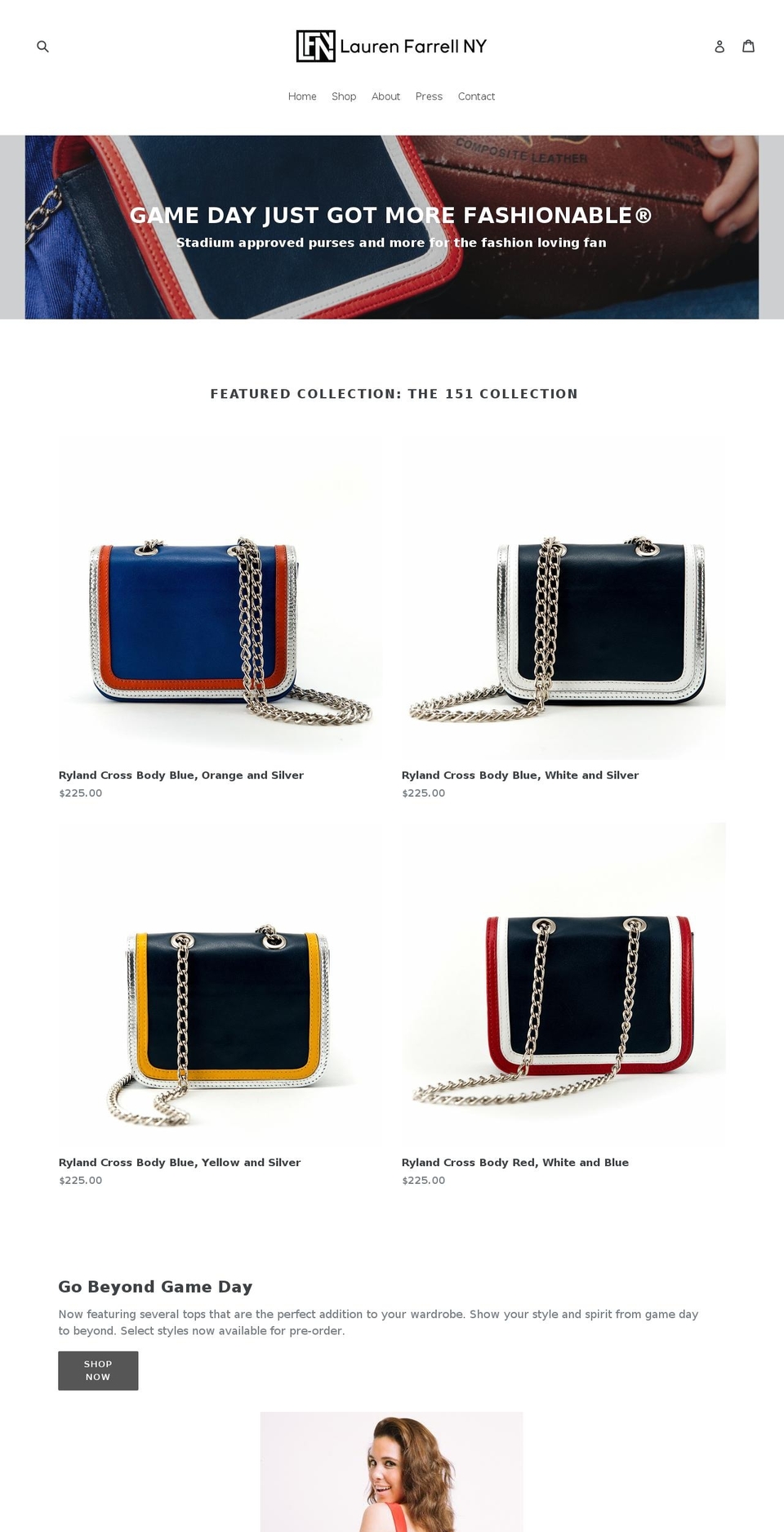 thefashionablefan.com — Shopify storefront screenshot
