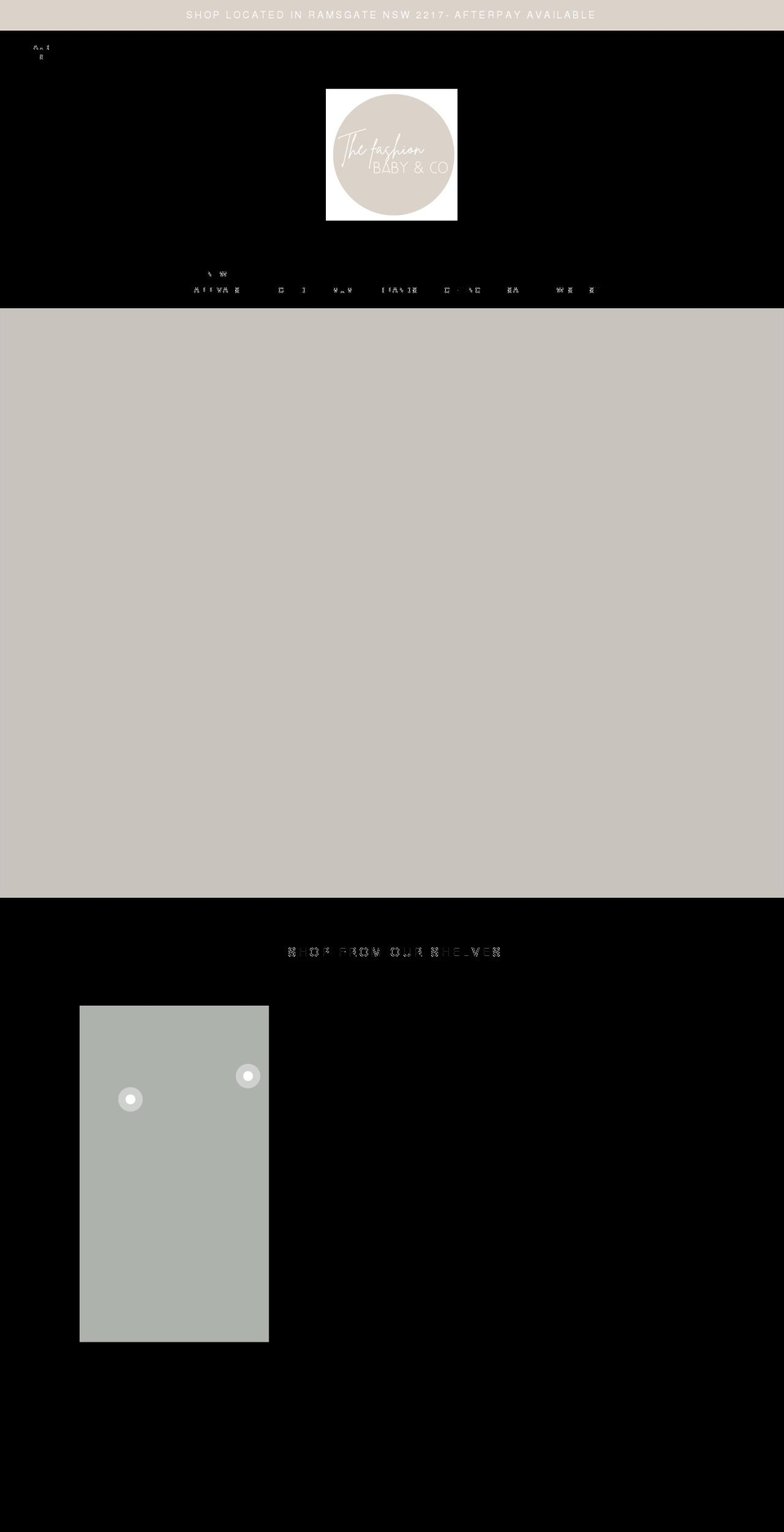 thefashionbabyandco.com — Shopify storefront screenshot