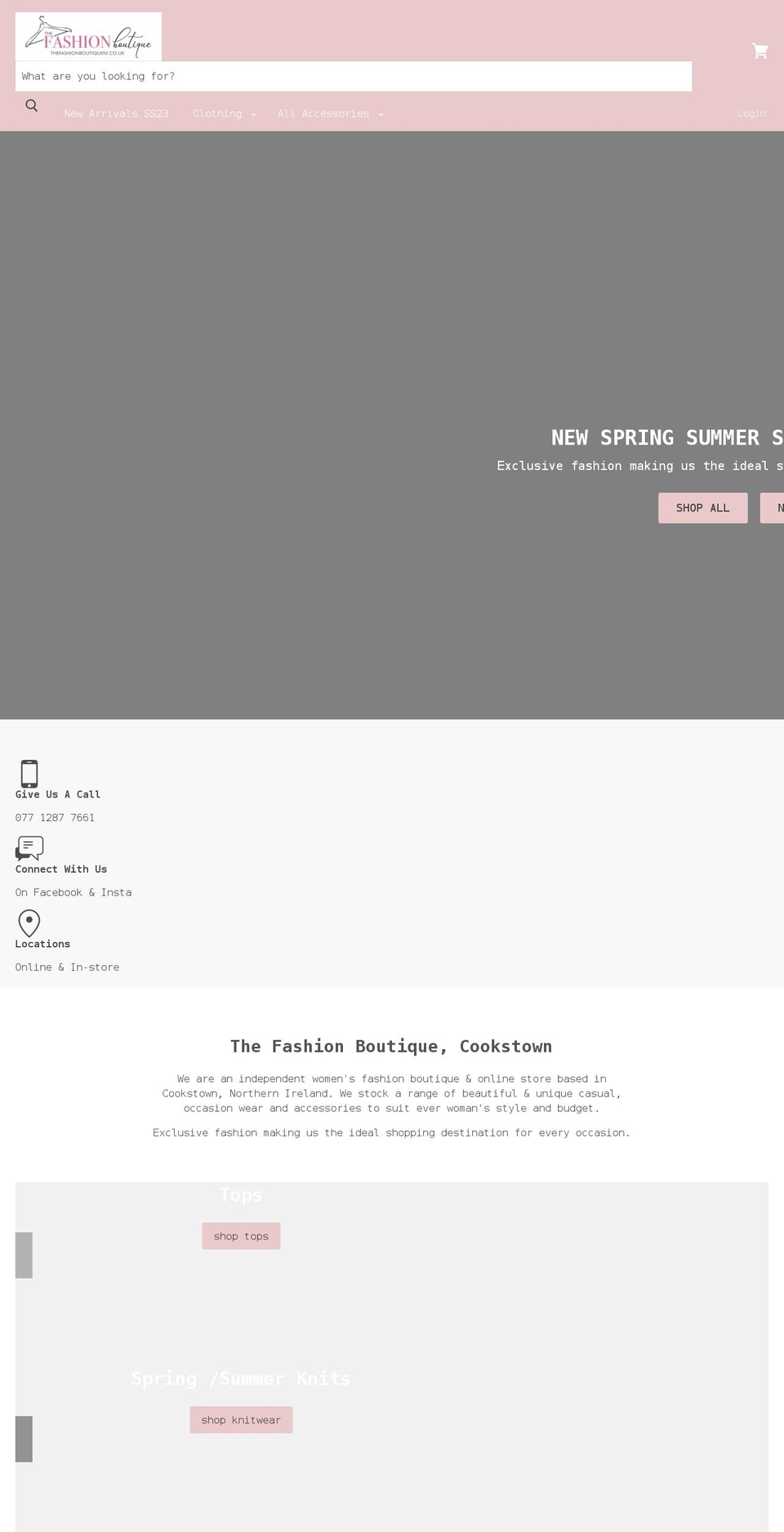 thefashionboutiqueni.co.uk shopify website screenshot
