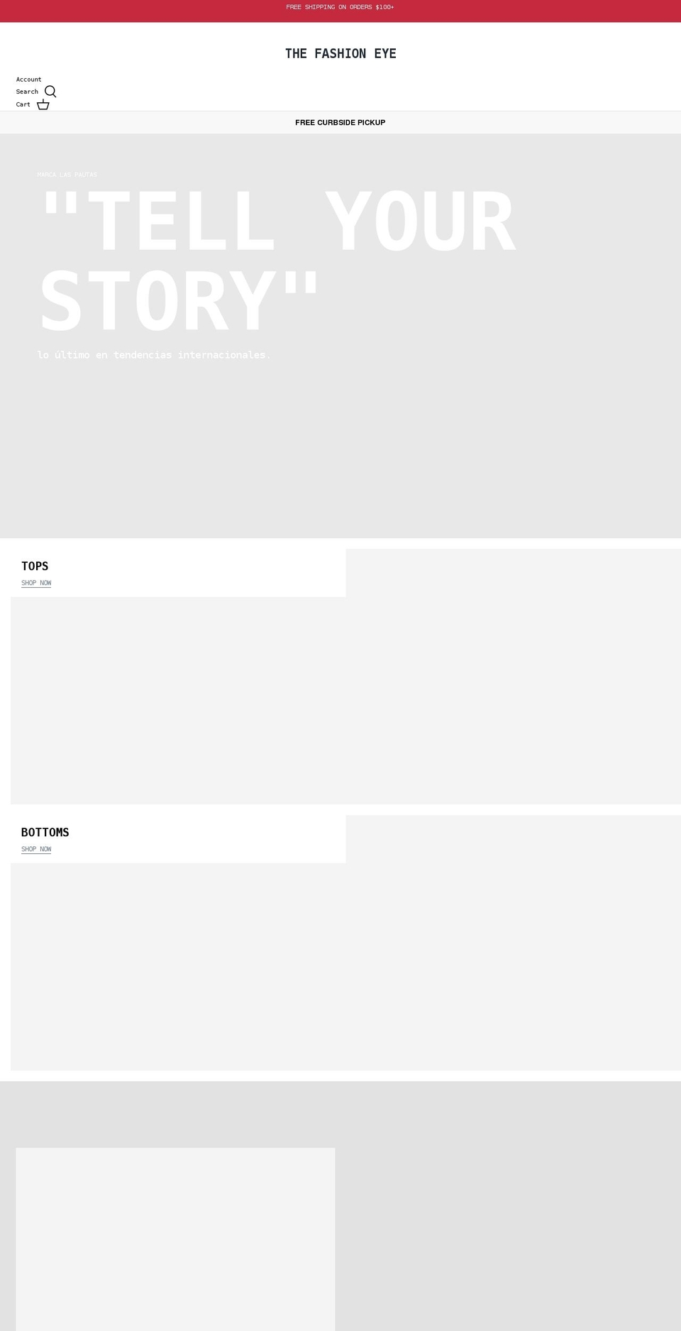 thefashioneyepr.com shopify website screenshot