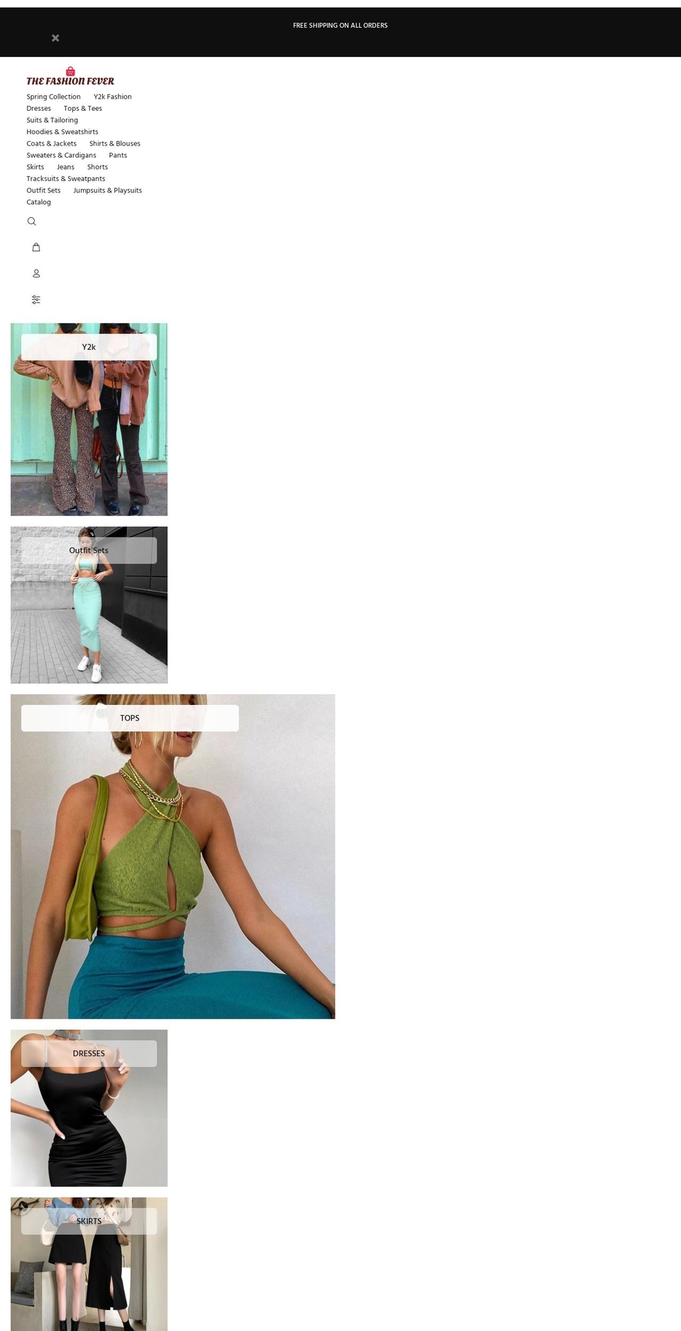 thefashionfever.com shopify website screenshot