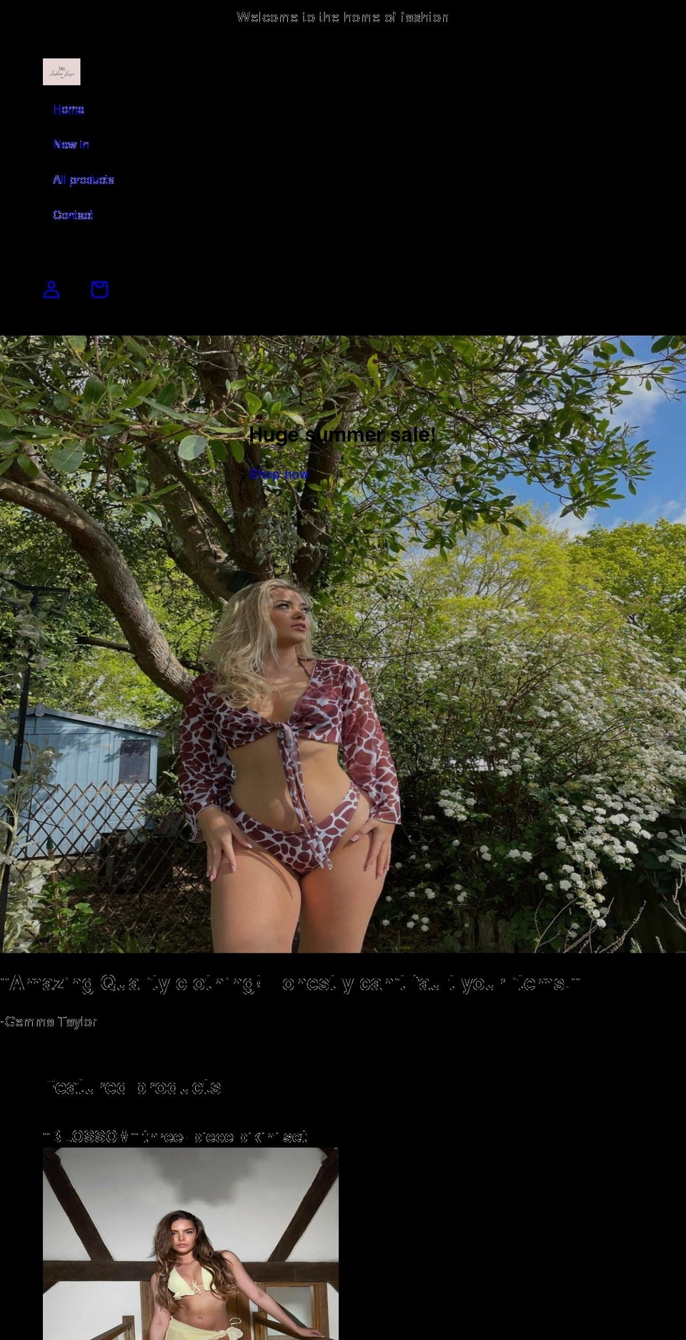 thefashionhouseuk.com shopify website screenshot