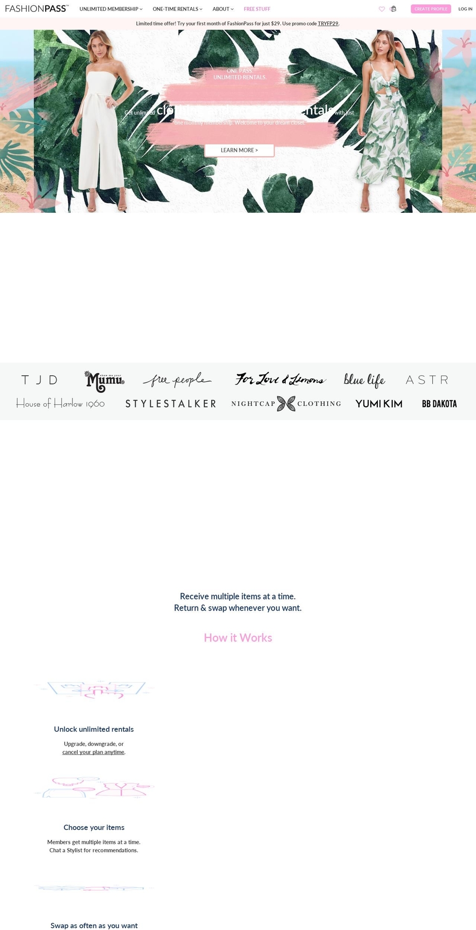 thefashionpass.com shopify website screenshot