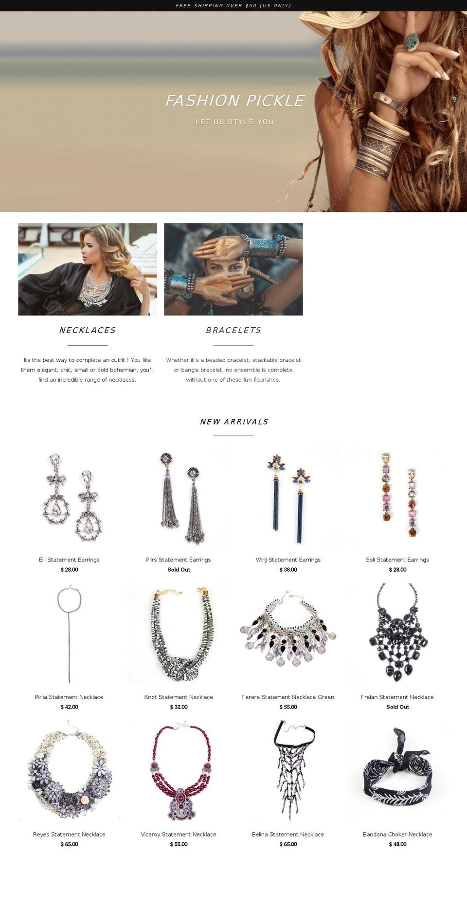 thefashionpickle.com shopify website screenshot