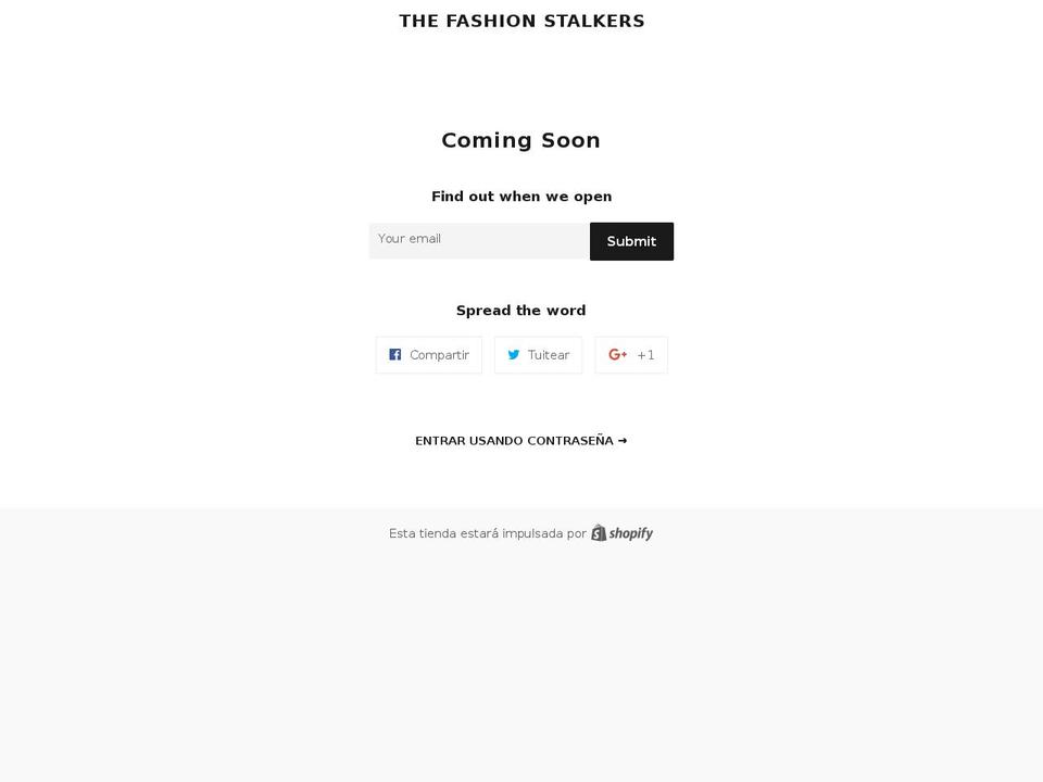 thefashionstalkers.com shopify website screenshot