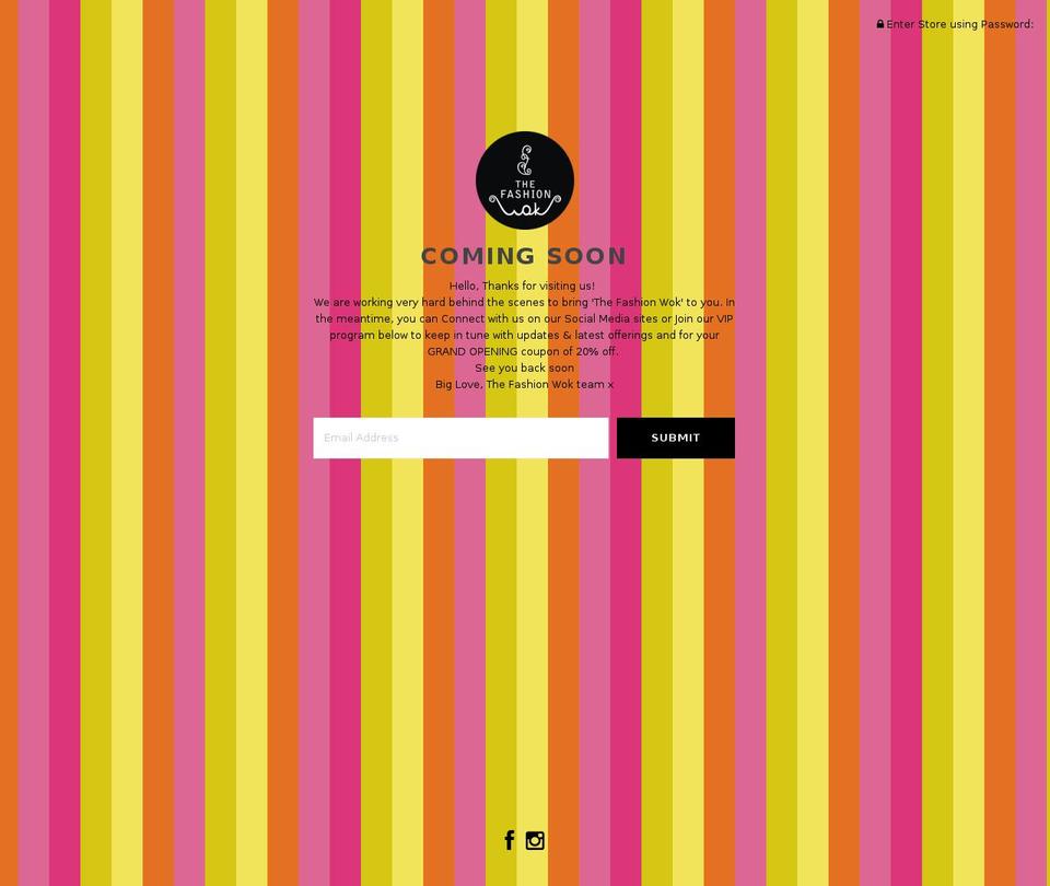 thefashionwok.com shopify website screenshot