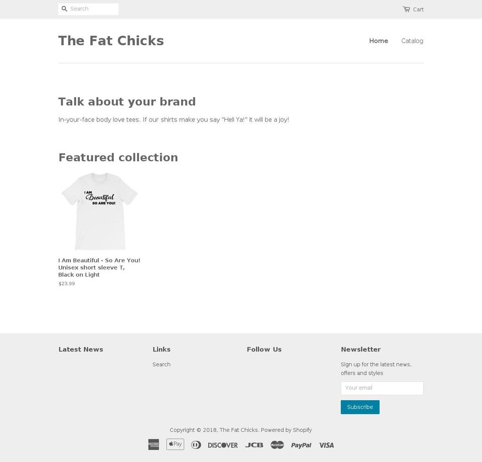thefatchicks.com — Shopify storefront screenshot