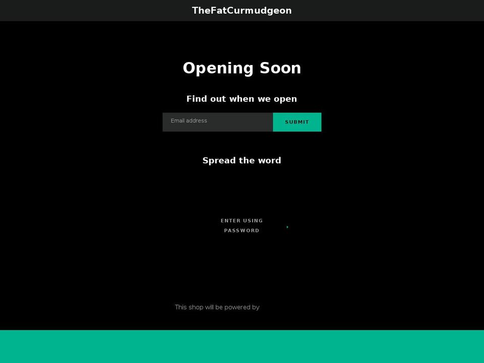 thefatcurmudeon.com — Shopify storefront screenshot