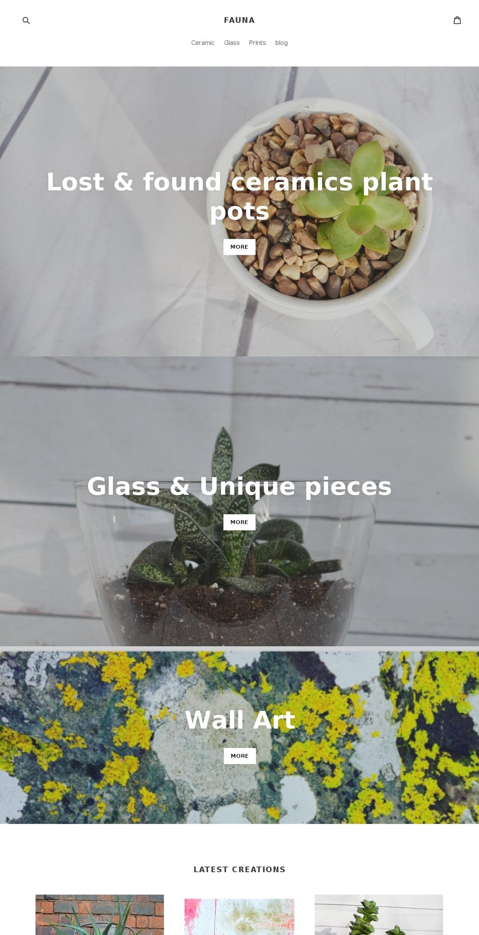 thefaunashop.com shopify website screenshot