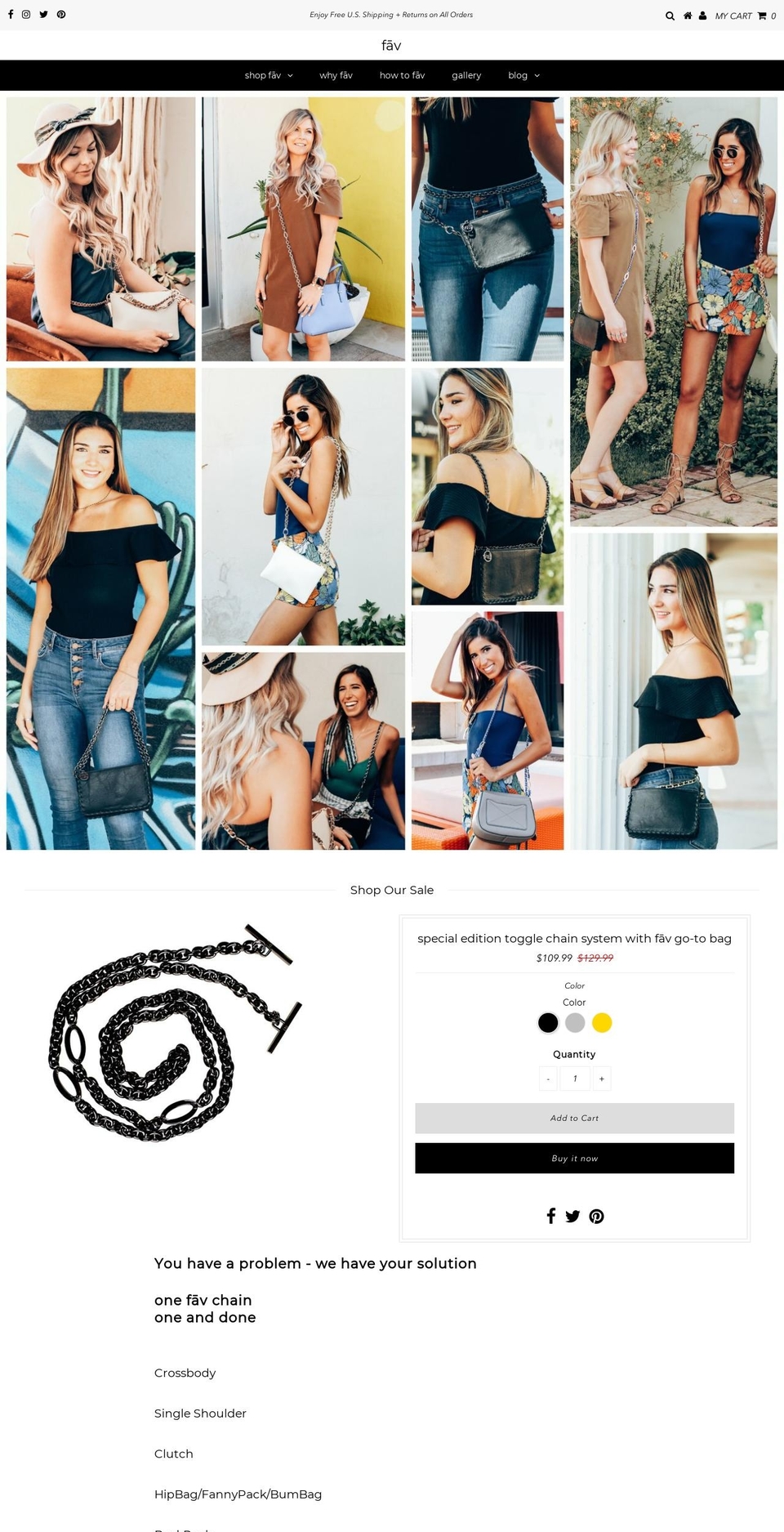 thefavinc.com shopify website screenshot