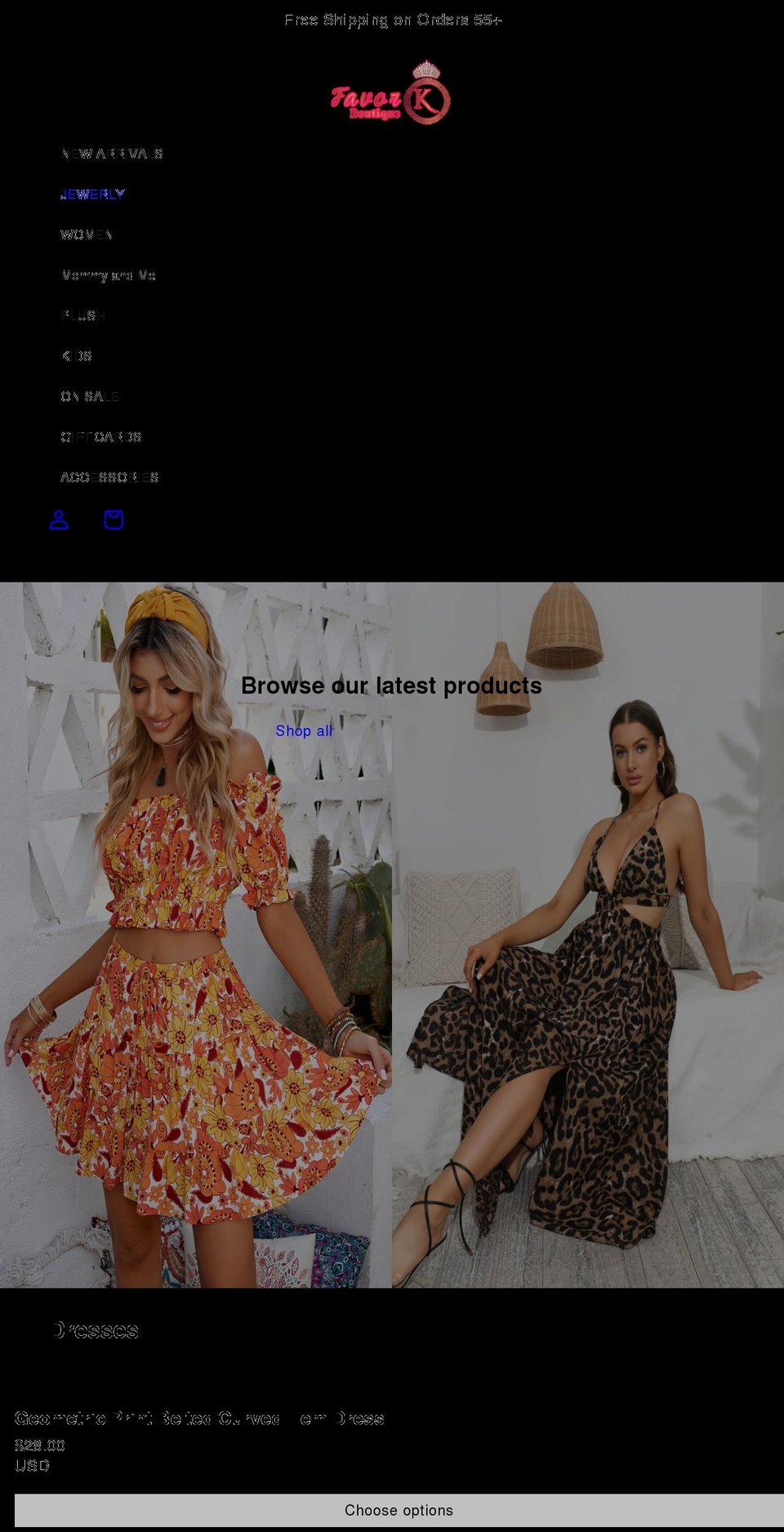 thefavorkboutique.com shopify website screenshot