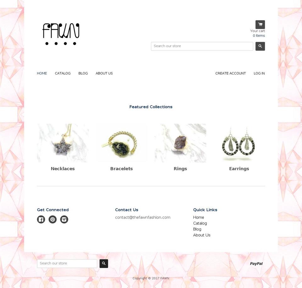 thefawnfashion.com shopify website screenshot