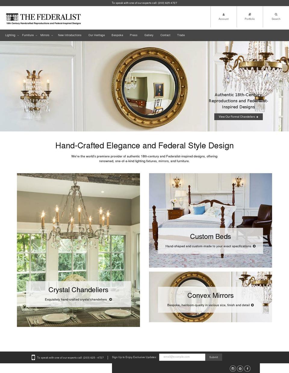 thefederalistdesigns.com — Shopify storefront screenshot
