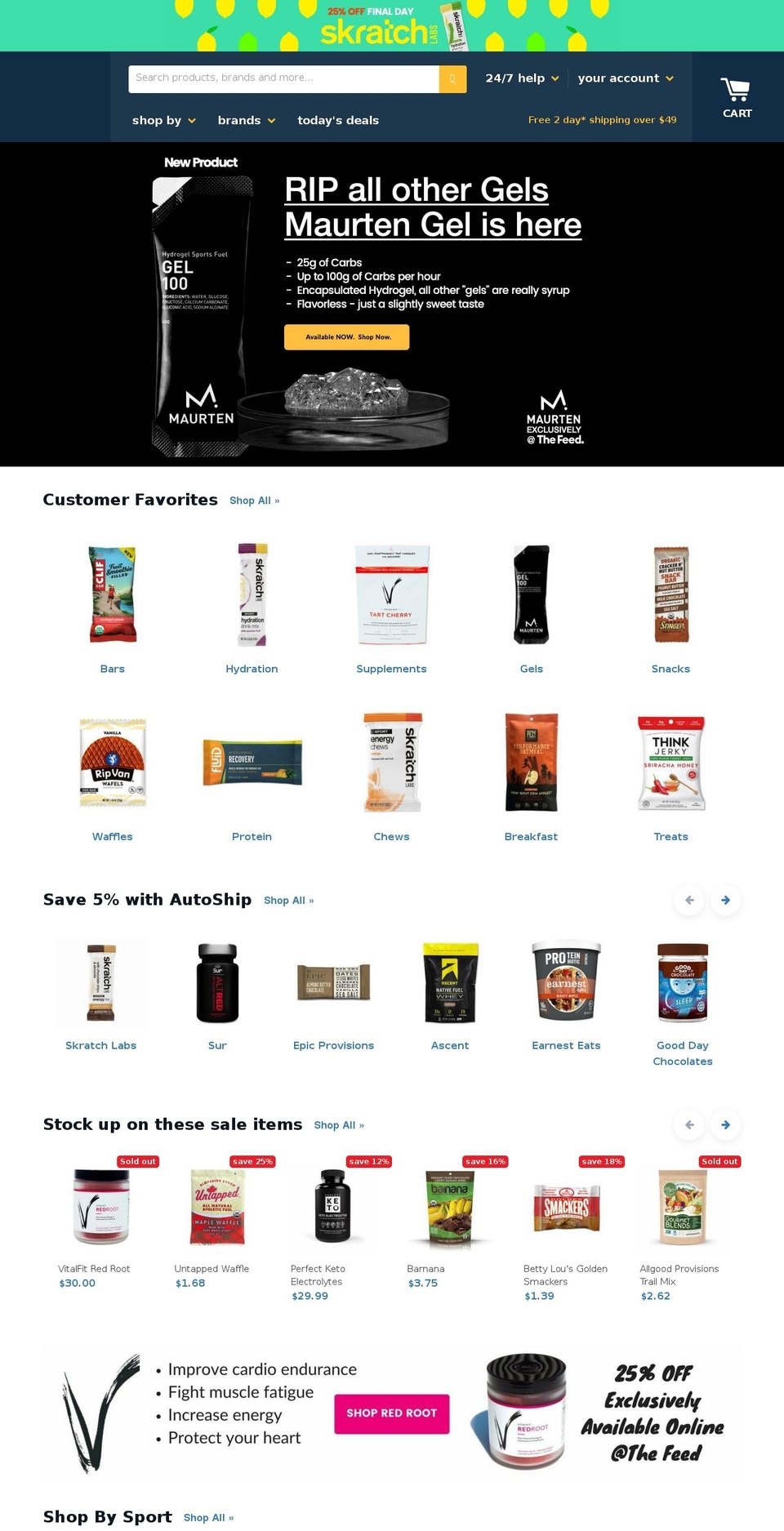 V2 Shopify theme site example thefeedfood.com