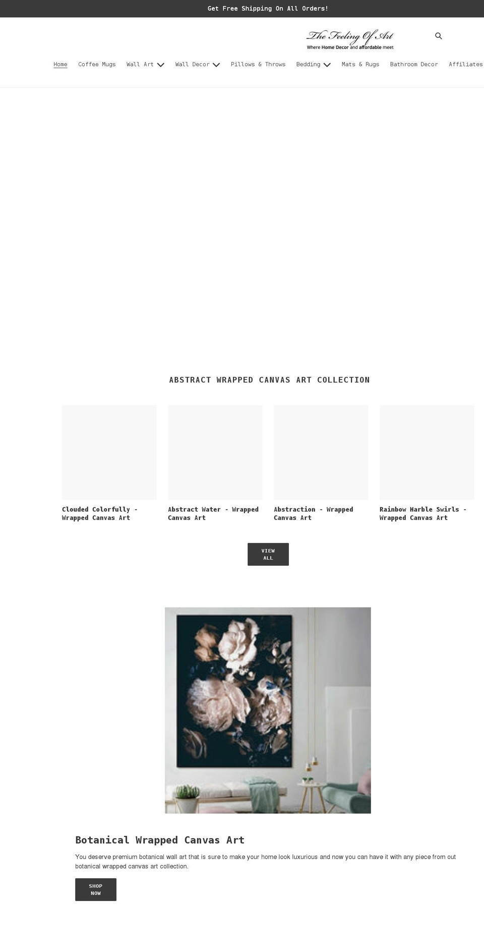 thefeelingofart.com shopify website screenshot