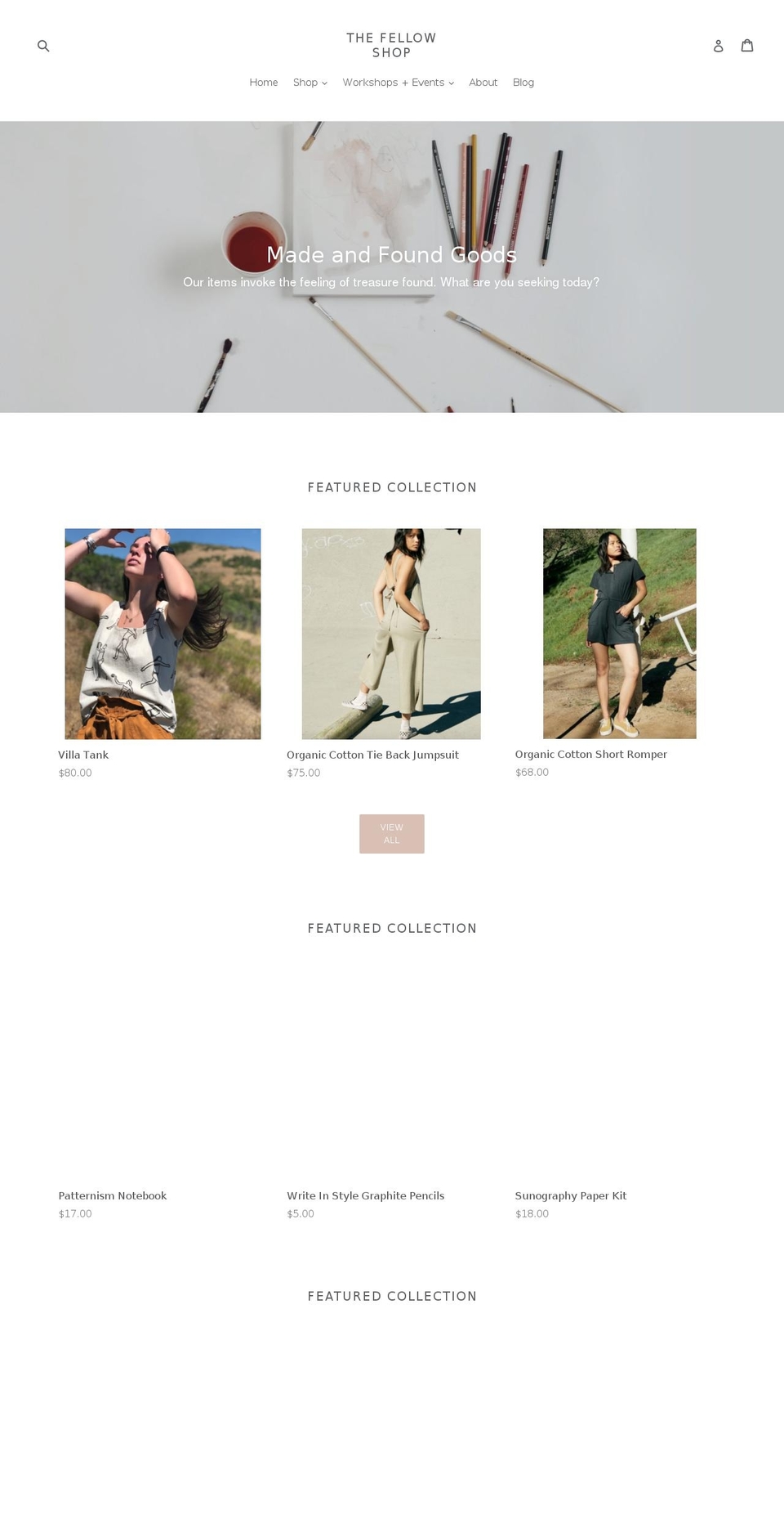 thefellowshop.com — Shopify storefront screenshot