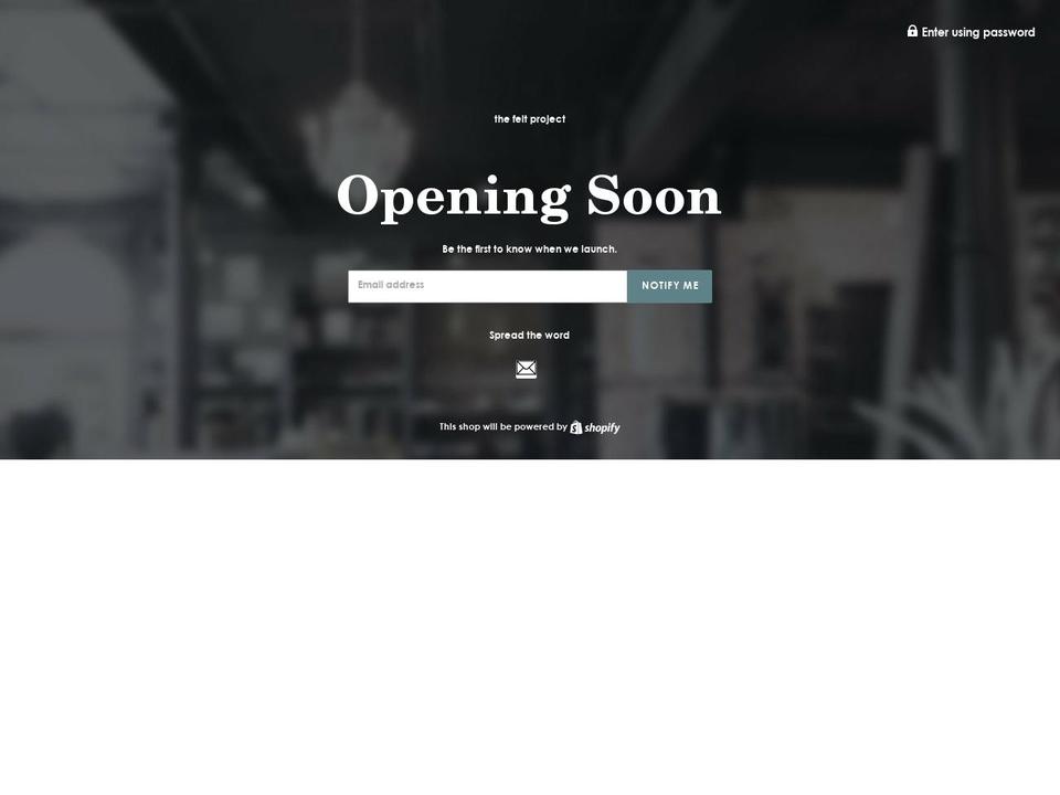 thefeltproject.com shopify website screenshot