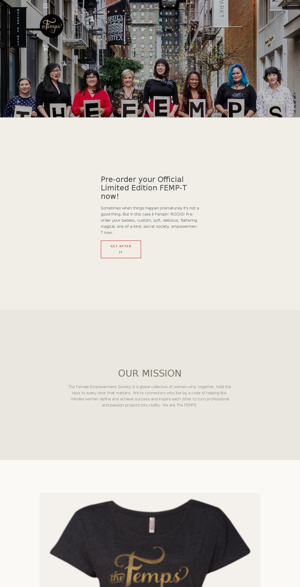 thefemps.com shopify website screenshot