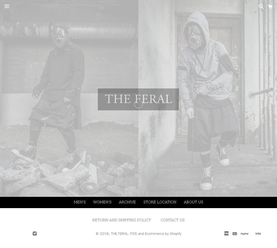 theferal.me shopify website screenshot