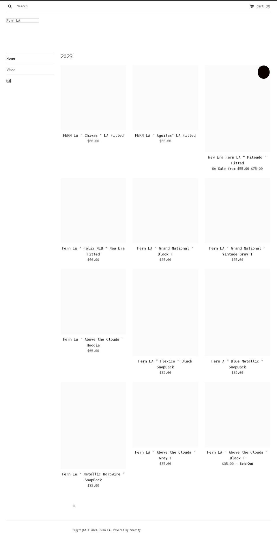 thefernla.com shopify website screenshot