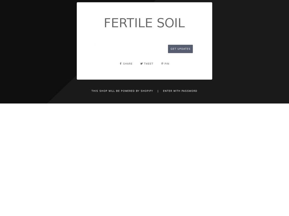 thefertilesoil.com shopify website screenshot