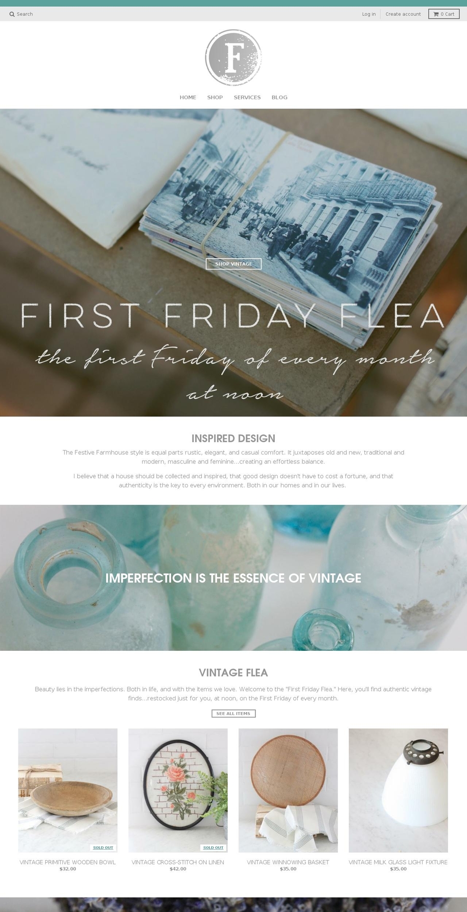 thefestivefarmhouse.com shopify website screenshot