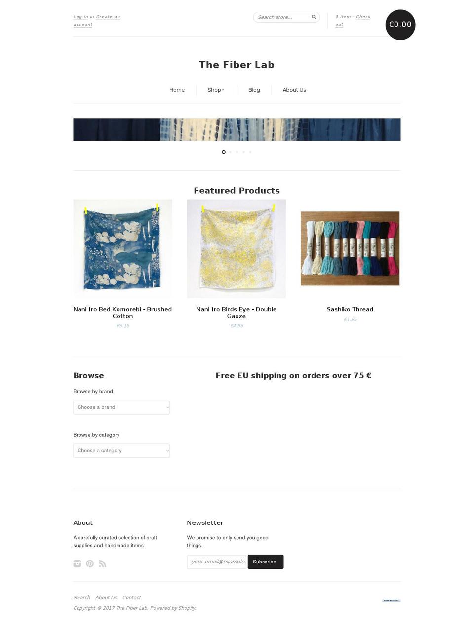 thefiberlab.com shopify website screenshot