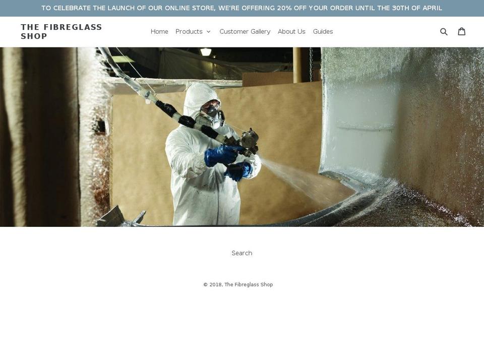 thefibreglassshop.com.au shopify website screenshot
