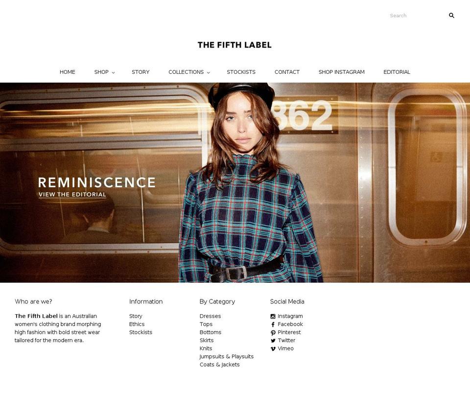 thefifthlabel.net shopify website screenshot
