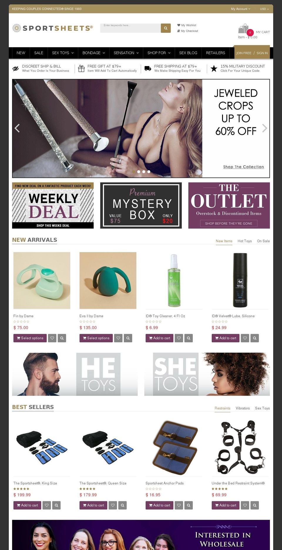 2018 Theme - Live Shopify theme site example thefiftyshades.com