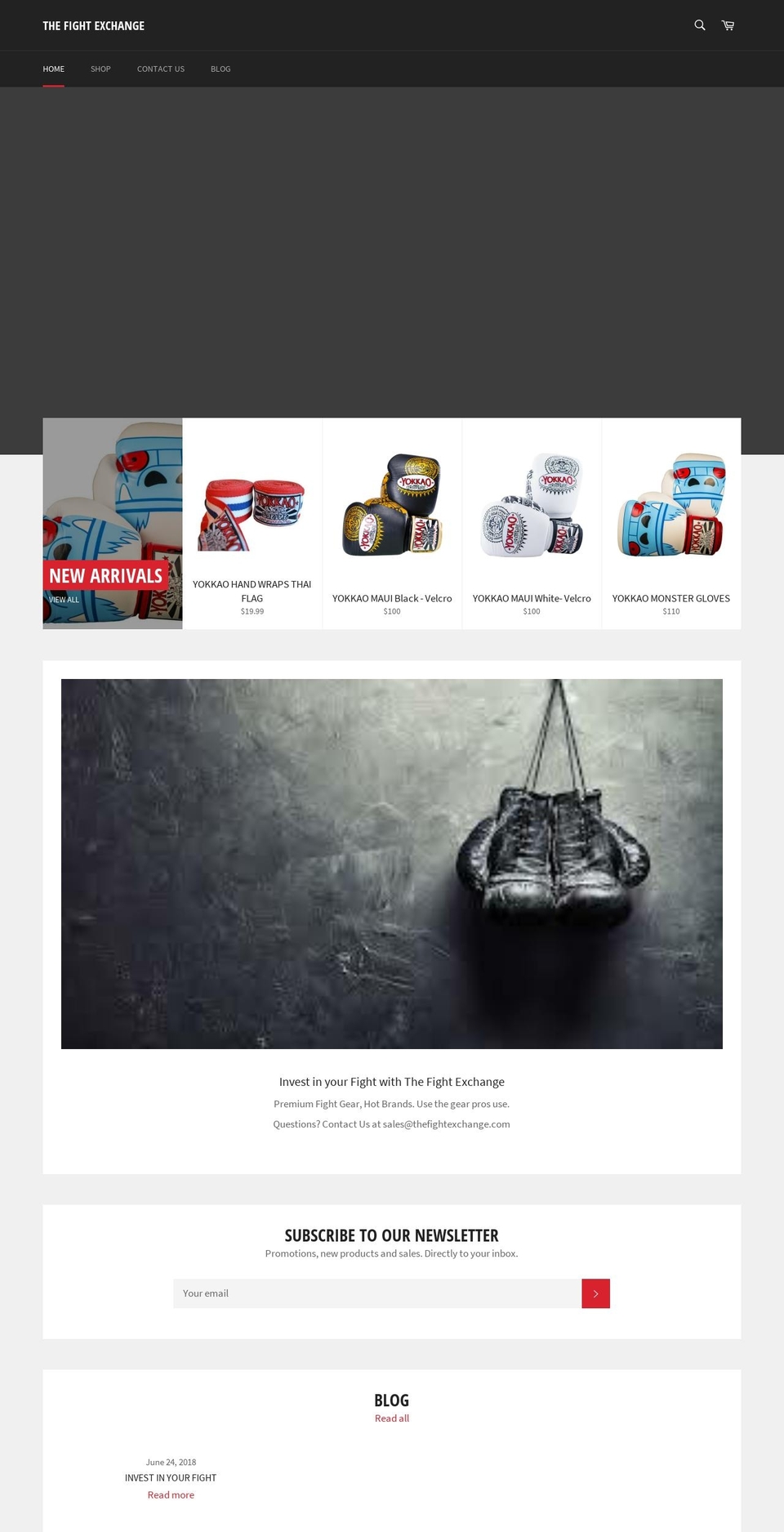 thefightexchange.com — Shopify storefront screenshot