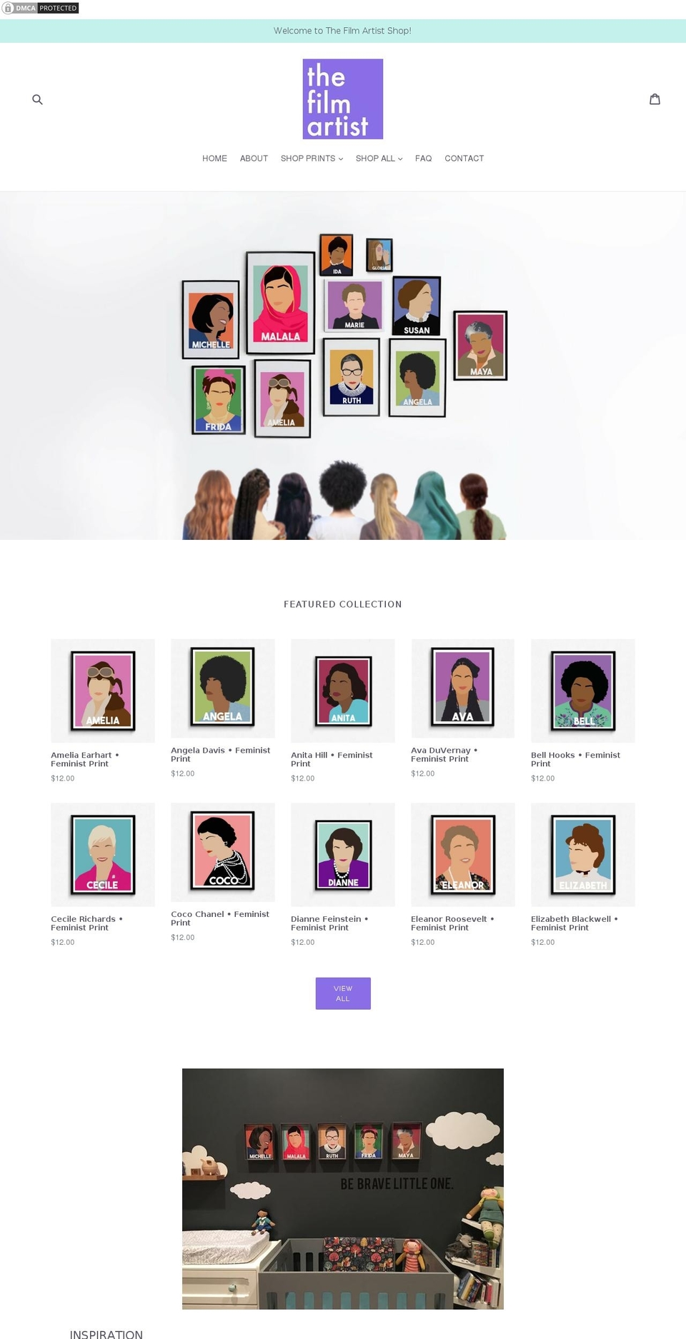 thefilmartistshop.com shopify website screenshot