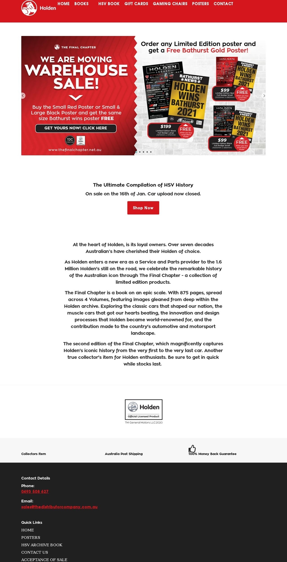 thefinalchapter.net.au shopify website screenshot