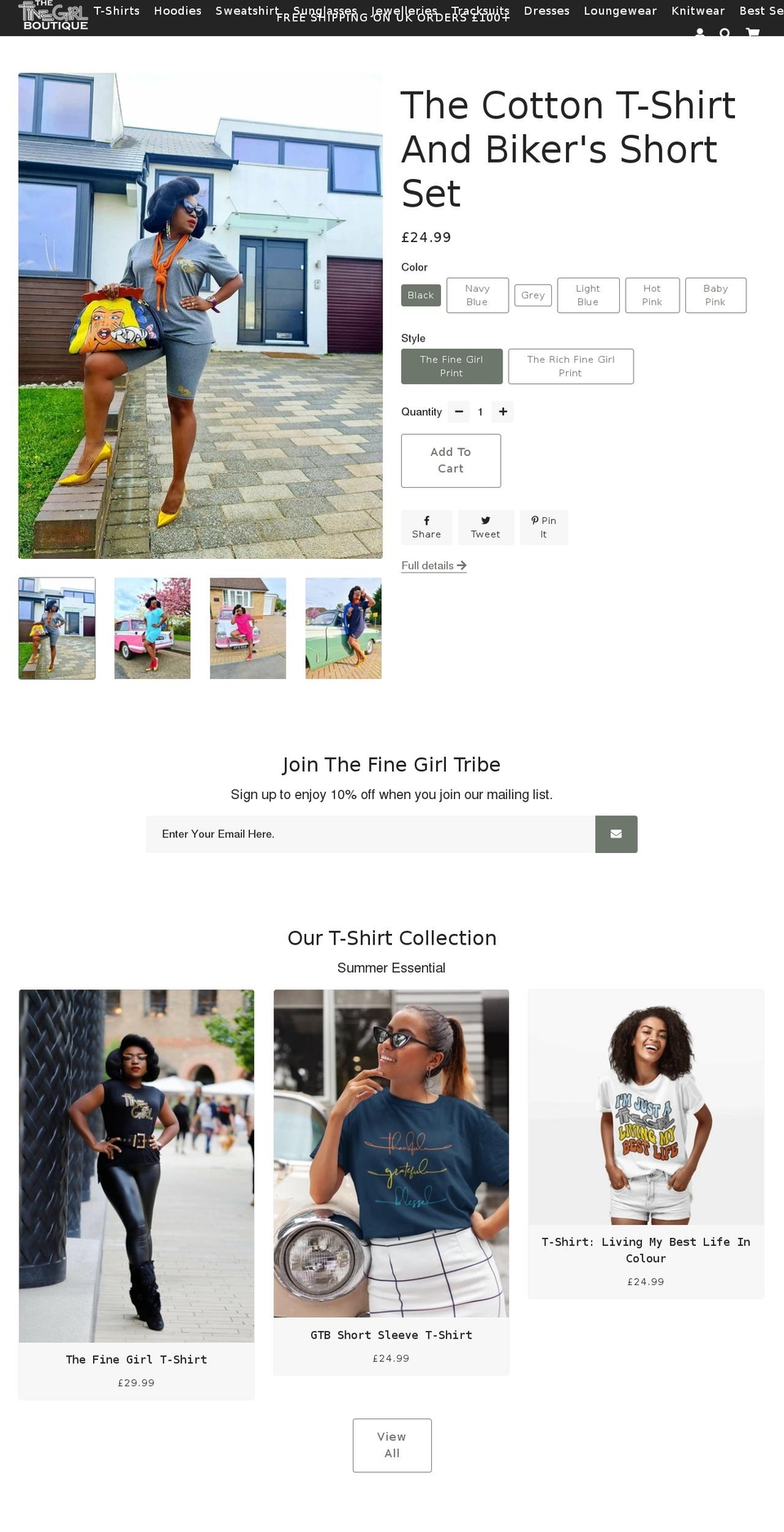 thefinegirlboutique.co.uk shopify website screenshot