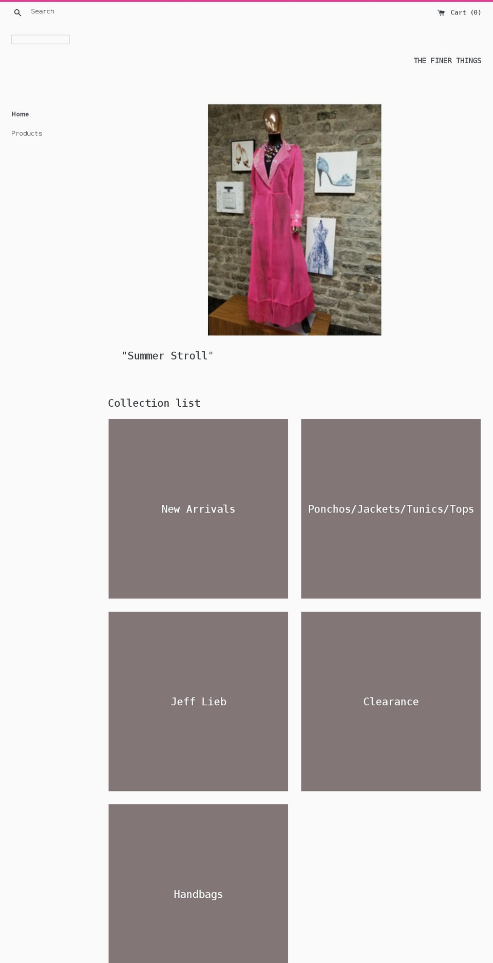 thefinerthings.store shopify website screenshot