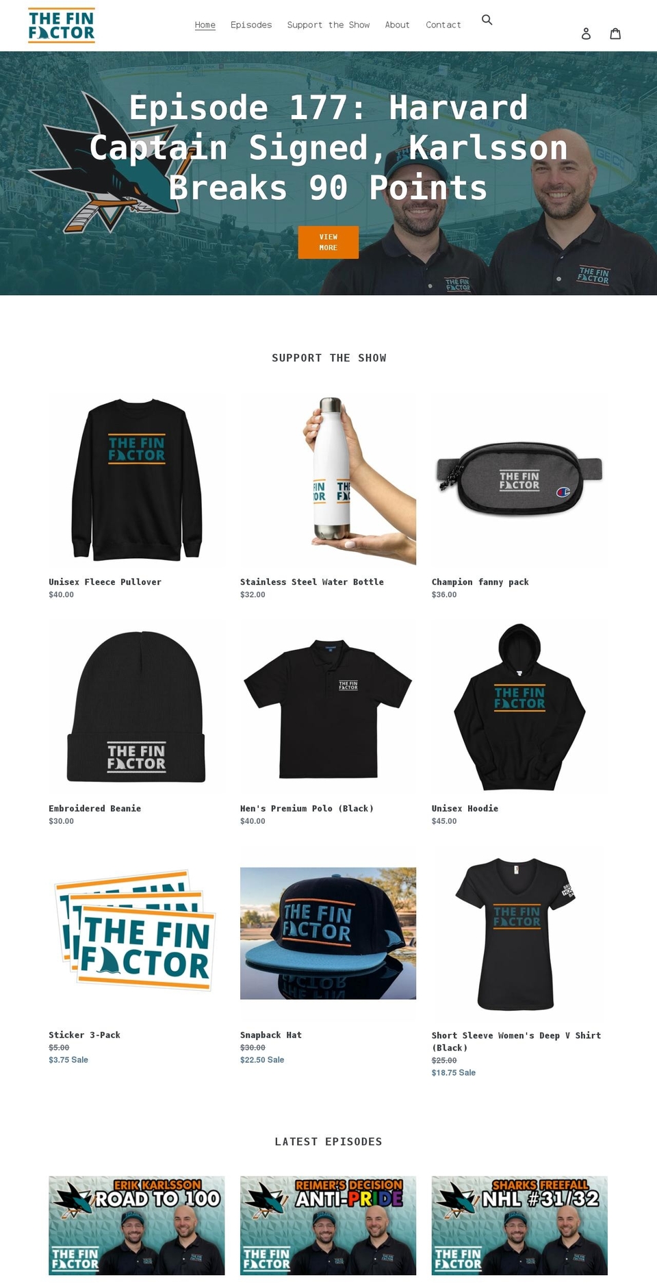 thefinfactor.com shopify website screenshot